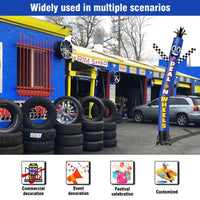 6 10 15 20FT Tall Deal On Wheels Waving Inflatable Tube Man(Blower Not Included)