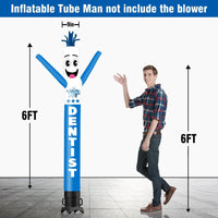 6 10 15 20FT Tall Dentist Waving Inflatable Tube Man(Blower Not Included)