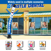 6 10 15 20FT Tall Dentist Waving Inflatable Tube Man(Blower Not Included)