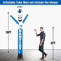 6 10 15 20FT Tall Dentist Waving Inflatable Tube Man(Blower Not Included)