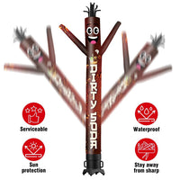 6 10 15 20FT Tall Dirty Soda Waving Inflatable Tube Man(Blower Not Included)