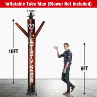 6 10 15 20FT Tall Dirty Soda Waving Inflatable Tube Man(Blower Not Included)