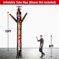 6 10 15 20FT Tall Dirty Soda Waving Inflatable Tube Man(Blower Not Included)
