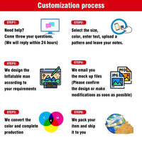 6 10 15 20FT Tall Dirty Soda Waving Inflatable Tube Man(Blower Not Included)