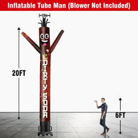 6 10 15 20FT Tall Dirty Soda Waving Inflatable Tube Man(Blower Not Included)