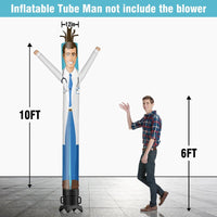 6 10 15 20FT Tall Doctor Waving Inflatable Tube Man(Blower Not Included)