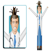 6 10 15 20FT Tall Doctor Waving Inflatable Tube Man(Blower Not Included)