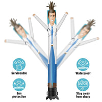 6 10 15 20FT Tall Doctor Waving Inflatable Tube Man(Blower Not Included)