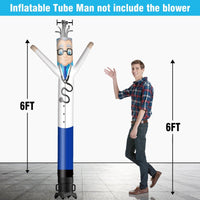 6 10 15 20FT Tall Doctor Waving Inflatable Tube Man(Blower Not Included)