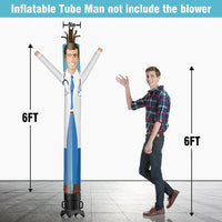 6 10 15 20FT Tall Doctor Waving Inflatable Tube Man(Blower Not Included)