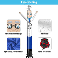 6 10 15 20FT Tall Doctor Waving Inflatable Tube Man(Blower Not Included)
