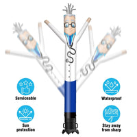 6 10 15 20FT Tall Doctor Waving Inflatable Tube Man(Blower Not Included)