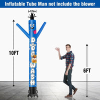 6 10 15 20FT Tall Dog Wash Waving Inflatable Tube Man(Blower Not Included)