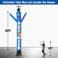 6 10 15 20FT Tall Dog Wash Waving Inflatable Tube Man(Blower Not Included)