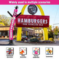 6 10 15 20FT Tall DRIVE THRU Waving Inflatable Tube Man(Blower Not Included)