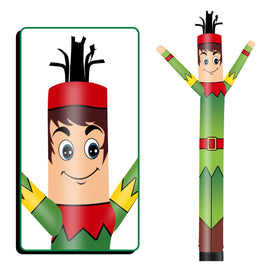 6 10 15 20FT Tall Elf Waving Inflatable Tube Man(Blower Not Included)