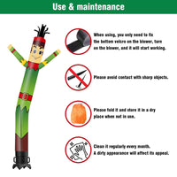 6 10 15 20FT Tall Elf Waving Inflatable Tube Man(Blower Not Included)