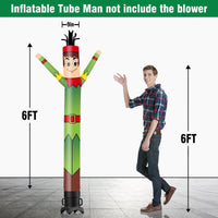 6 10 15 20FT Tall Elf Waving Inflatable Tube Man(Blower Not Included)