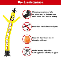 6 10 15 20FT Tall Entrance Waving Inflatable Tube Man(Blower Not Included)