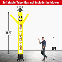 6 10 15 20FT Tall Entrance Waving Inflatable Tube Man(Blower Not Included)