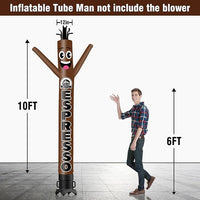 6 10 15 20FT Tall Espresso Waving Inflatable Tube Man(Blower Not Included)