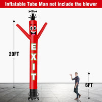 6 10 15 20FT Tall Exit Waving Inflatable Tube Man(Blower Not Included)