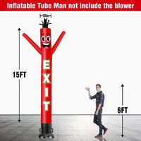 6 10 15 20FT Tall Exit Waving Inflatable Tube Man(Blower Not Included)