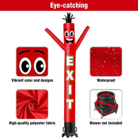 6 10 15 20FT Tall Exit Waving Inflatable Tube Man(Blower Not Included)