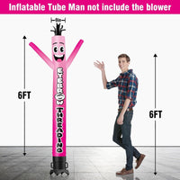 6 10 15 20FT Tall Eyebrow Threading Waving Inflatable Tube Man(Blower Not Included)