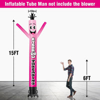 6 10 15 20FT Tall Eyebrow Threading Waving Inflatable Tube Man(Blower Not Included)