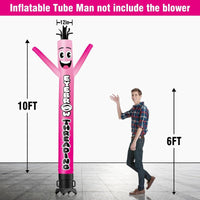 6 10 15 20FT Tall Eyebrow Threading Waving Inflatable Tube Man(Blower Not Included)