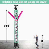 6 10 15 20FT Tall Facials Waving Inflatable Tube Man(Blower Not Included)