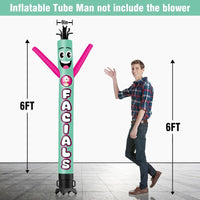 6 10 15 20FT Tall Facials Waving Inflatable Tube Man(Blower Not Included)