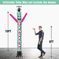 6 10 15 20FT Tall Facials Waving Inflatable Tube Man(Blower Not Included)
