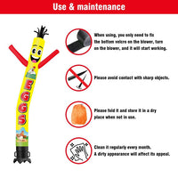6 10 15 20FT Tall Farm Fresh Eggs Waving Inflatable Tube Man(Blower Not Included)