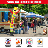 6 10 15 20FT Tall Farm Fresh Eggs Waving Inflatable Tube Man(Blower Not Included)