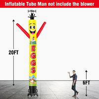 6 10 15 20FT Tall Farm Fresh Eggs Waving Inflatable Tube Man(Blower Not Included)