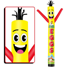 6 10 15 20FT Tall Farm Fresh Eggs Waving Inflatable Tube Man(Blower Not Included)