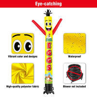 6 10 15 20FT Tall Farm Fresh Eggs Waving Inflatable Tube Man(Blower Not Included)