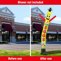 6 10 15 20FT Tall Farm Fresh Eggs Waving Inflatable Tube Man(Blower Not Included)
