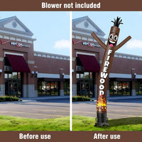 6 10 15 20FT Tall Firewood Waving Inflatable Tube Man(Blower Not Included)