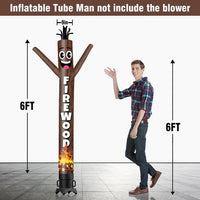 6 10 15 20FT Tall Firewood Waving Inflatable Tube Man(Blower Not Included)