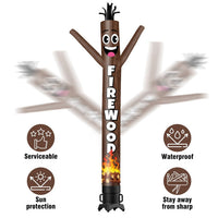 6 10 15 20FT Tall Firewood Waving Inflatable Tube Man(Blower Not Included)