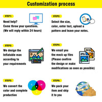 6 10 15 20FT Tall Flower Waving Inflatable Tube Man(Blower Not Included)