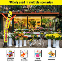 6 10 15 20FT Tall Flower Waving Inflatable Tube Man(Blower Not Included)