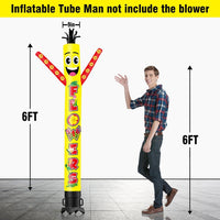 6 10 15 20FT Tall Flower Waving Inflatable Tube Man(Blower Not Included)