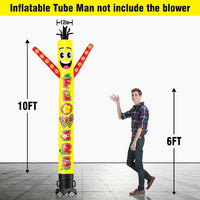 6 10 15 20FT Tall Flower Waving Inflatable Tube Man(Blower Not Included)