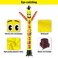 6 10 15 20FT Tall Flower Waving Inflatable Tube Man(Blower Not Included)