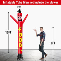 6 10 15 20FT Tall Food Waving Inflatable Tube Man(Blower Not Included)