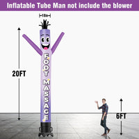 6 10 15 20FT Tall Foot Massage Waving Inflatable Tube Man(Blower Not Included)